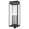 Z-Lite Nova 5 Light Outdoor Post Mount Fixture, Black/Clear, 12.5 In W x 35 In H 5018PHXLR-BK - alternate 1