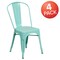 Flash Furniture Mint Green Metal Indoor-Outdoor Stackable Chair, PK4 4-ET-3534-MINT-GG - alternate 8