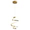 Jonathan Y Whirl 11" 1-Light Modern Minimalist Metal Helix Swirl Abstract Integrated LED Pendant, Gold Painting JYL1704C - alternate 1