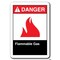 Signmission 10 in Height, Plastic, ANSI-710DS Flammable Gas, ANSI-710DS Flammable Gas ANSI-710DS Flammable Gas - alternate 6