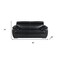 Homeroots 69in Black and Silver Leather Loveseat 720506 - alternate 8