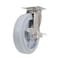 Vestil Thermoplastic Rubber Swivel With Brake Caster 8 In. Diameter x 2 In. Width 675 lb Gray CST-E-SS-8X2TPR-SWB - alternate 1