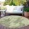 Homeroots 8' Artichoke Green And Fern Green Round Abstract Washable Indoor Outdoor Area Rug 609848 - alternate 7