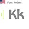 Aacc Self-Adhesive Vinyl Letter: k, Scale: 4.5 in. Color: Gray Font: Anders by, 12PK AACC-Anders-lk-Gray-I4.5x12 - alternate 1