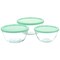 Martha Stewart 6 Piece Borosilicate Glass Prep Bowl Set with Plastic Lids in Mint 98046.06 - alternate 3