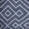 Homeroots 13" X 21" Blue And Gray Diamond Linen Throw Pillow Cover with Embroidery 608179 - alternate 3