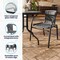 Flash Furniture Round Table Set, Aluminum, Glass, Metal, Plastic, Rattan, Clear TLH-087RD-037GY4-GG - alternate 15