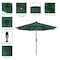 Pure Garden 9 ft Solar Patio Umbrella with 19lb Base and Dark Green LED Canopy 83-OUT5424B - alternate 3