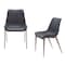 Homeroots Set of Two Black and Brown Upholstered Faux Leather Dining Side Chairs 555850 - alternate 6