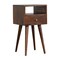 Homeroots 22" Brown Solid Wood Square One Drawer Nightstand 651486 - alternate 12