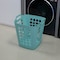 Basicwise Flexible Plastic Laundry Basket - Square Storage Hamper with Side Handles for Easy Carrying QI003857.L.GN - alternate 6