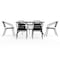 Flash Furniture 7PC Patio Set-55" Glass Table, 6 Black Chairs TLH-089REC-017CBK6-GG - alternate 11