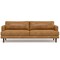 Homeroots 90" Sienna Leather Sofa With Brown Legs 640970 - alternate 1
