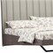 Homeroots King Grey Upholstered Faux Leather and Ivory Gloss Bed Frame 486181 - alternate 4