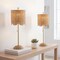 Jonathan Y Celerie 27.5" Coastal Bohemian Rattan/Iron Scalloped Buffet LED Table Lamp w/Pull Chain, Natural, 2PK JYL1138A-SET2 - alternate 5