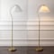 Jonathan Y Devon 60.5" Modern Glam Metal Arc LED Floor Lamp with Pleated Shade, Brass Gold/White JYL1148A - alternate 9