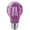 Signify Purple A19 Medium 4W Indoor/Outdoor LED Decorative Party Light Bulb 568881 - alternate 3