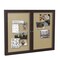 Ghent Indoor/Outdoor Enclosed Vinyl Bulletin Board, Bronze Aluminum Frame, 3'Hx5'W, 2 Door, Caramel PB23660VX-181 - alternate 4