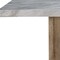 Homeroots 70" White and Natural Faux Marble and Wood Pedestal Base Dining Table 564891 - alternate 4