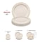 Smarty Had A Party 10" Ivory with Gold Vintage Rim Round Disposable Plastic Dinner Plates (120 Plates), 120PK 860IVG-CASE - alternate 9
