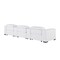 Homeroots 136" White Top Grain Leather Reclining USB Sofa And Storage 720316 - alternate 6