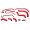 Hps Performance High Temp Reinforced Silicone Radiator and Heater Coolant Hose Kit, Red,  57-1429-RED - alternate 1