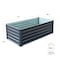 Hanover 71-in. Galvanized Steel Raised Garden Bed HANRECGB-4GRY - alternate 2