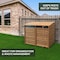Hanover Wooden Trash and Recyclables Bin Storage Shed with Dual Front Doors and Hinged Top Lids in Brown HANWS0103-BRN - alternate 8