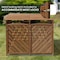 Hanover Wooden Trash and Recyclables Bin Storage Shed with Dual Front Doors and Hinged Top Lids in Brown HANWS0104-BRN - alternate 7