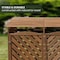 Hanover Wooden Trash and Recyclables Bin Storage Shed with Dual Front Doors and Hinged Top Lids in Brown HANWS0104-BRN - alternate 2