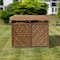 Hanover Wooden Trash and Recyclables Bin Storage Shed with Dual Front Doors and Hinged Top Lids in Brown HANWS0104-BRN - alternate 5