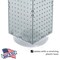 Azar Displays 4-Sided Revolving Pegboard Counter Display - 8"W X 20"H With 24 Locking Hooks, Black