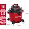 Craftsman 16 Gallon 6.5 Peak HP Heavy-Duty Wet/Dry Vacuum with 4 Dust Bags, Attachments CMXEVBE18595 - alternate 2