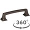 Amerock BP53031GM 3-3/4" (96 mm) CTC Mulholland Cab Pull Gunmetal Finish BP53031GM - alternate 3
