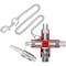 Knipex SAE Universal Key Square, Triangular, Two-Way Key, Step-Like Square, Half-moon Key 00 11 06 V01 - alternate 1