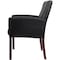 Boss Guest Chair, Black Seat, Black Back, 26 1/2 in W 26-1/2" L 35-1/2" H, Fixed, Vinyl Seat B619 - alternate 4