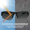 Ergodyne DAGR, Safety Glasses, Uncoated, Smoke Lens, Black Frame, Half-Frame DAGR - alternate 2