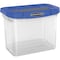 Fellowes File Box, Portable, Plstc, Ltr, Polypropylene, Plastic, 14.3 in W, 8.6 in D, 11.1 in H, Blue, Clear 0086301 - alternate 8