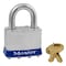 Master Lock Padlock, Keyed Alike, Standard Shackle, Rectangular Steel Body, Steel Shackle, 3/4 in W 1UP - alternate 2
