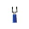 3M Fork Terminal, #10 Stud Size, 14 AWG, 1,000 V, Vinyl Insulated, Blue, Crimp Termination Only MV14-10FLX - alternate 9