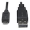 Tripp Lite USB Reversible 2.0 Cable, 5Pin, MicroB, 6ft UR050-006-24G - alternate 2