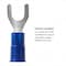 3M Fork Terminal, #10 Stud Size, 14 AWG, 1,000 V, Vinyl Insulated, Blue, Crimp Termination Only MVU14-10FX - alternate 6