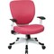 Office Star Managerial Chair Desk Chair, Adjustable Arms, 16-3/4" to 19-1/2" Height, Mesh, Pink 5200W-261 - alternate 2