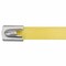 Panduit Cable Tie, 14-1/2 in L, 4 in Max Bundle Dia., Yellow, 316 Stainless Steel, 250 lb Strength, 50 PK MLTFC4H-LP316YL - alternate 2