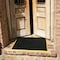 Rubber-Cal "Door Scraper" Commercial Entrance Mat - 5/8 in x 24 in x 32 in - Black Non-Slip Borders 03-189 - alternate 5