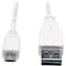 Tripp Lite USB Reversible 2.0 Cable, 5Pin, MicroB, 3ft UR050-003-WH - alternate 2