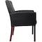 Boss Guest Chair, Black Seat, Black Back, 26 1/2 in W 26-1/2" L 35-1/2" H, Fixed, Vinyl Seat B619 - alternate 2