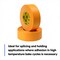 3M Painter's Tape, 72 mm W x 55 m L, 9.5 mil Thick, Orange, Rubber Adhesive, 12 PK 2525 - alternate 8