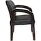 Office Star Collection: WD Visitors Chair, Black Seat, Black Back, 23" W 25-1/2" L 33-1/2" H, Fixed, Fabric Seat WD388-U6 - alternate 2