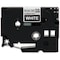 Brother Adhesive TZ Tape (R) Cartridge 0.70"x26-1/5ft., White/Black TZE345G - alternate 4